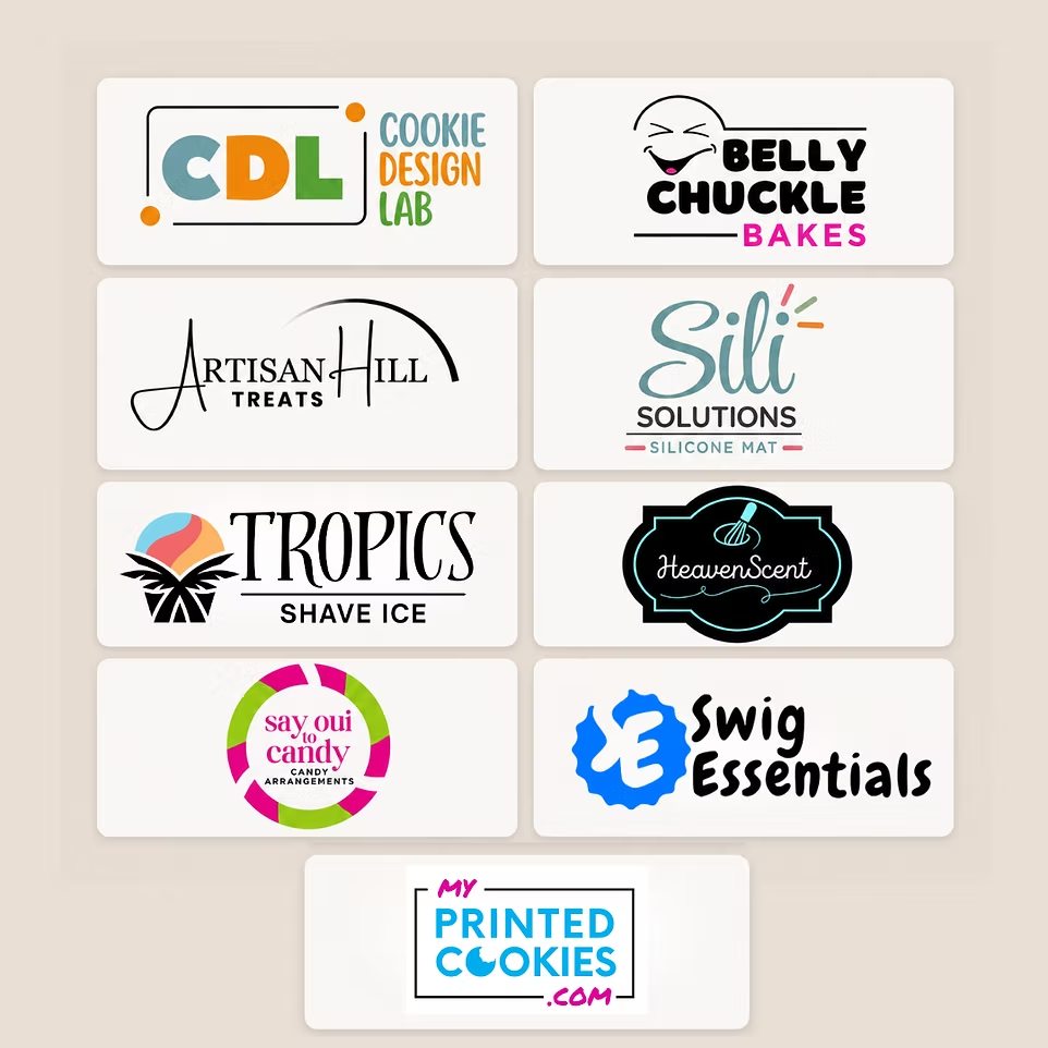 Brand logos designed by Sugar Strategist